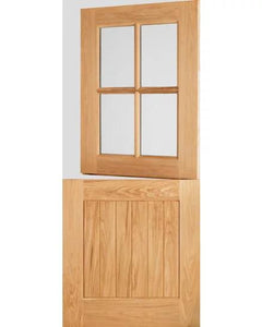 Four Lite Stable Door with Laminated Transludent Glass (Pre-primed)